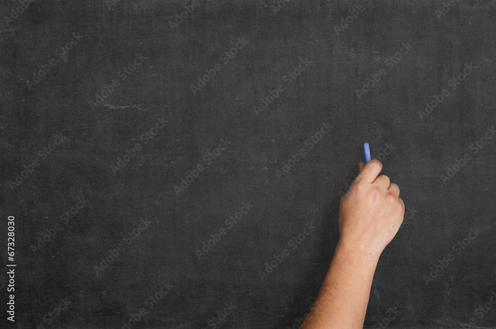 Naklejka premium School blackboard and hand drawing
