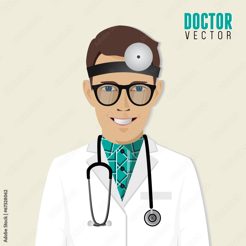 Doctor isolated on background. Vector illustration. Doctor isolated on background. Vector illustration.