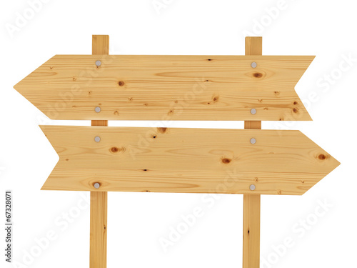 Wooden sign isolated on white © vipman4