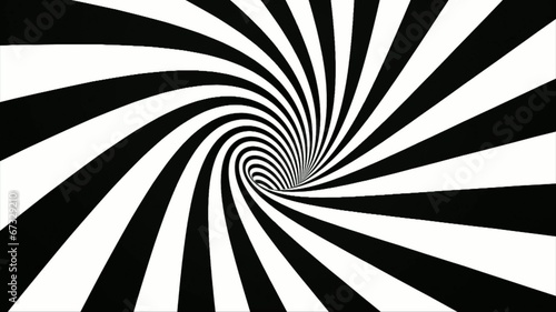 black and white hypnotic spiral