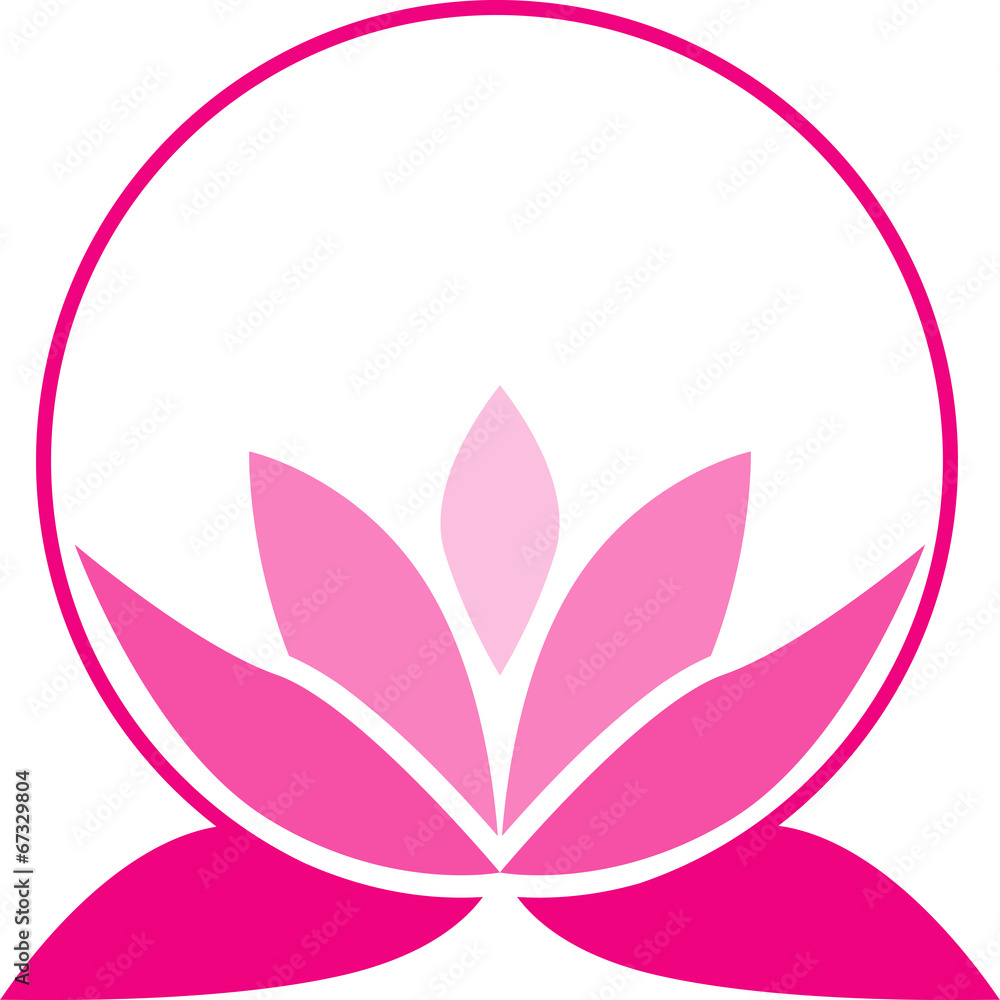 Pink lotus icon Pink lotus icon