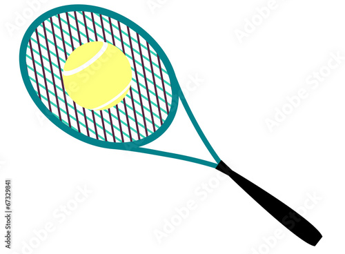 tennis racket ball