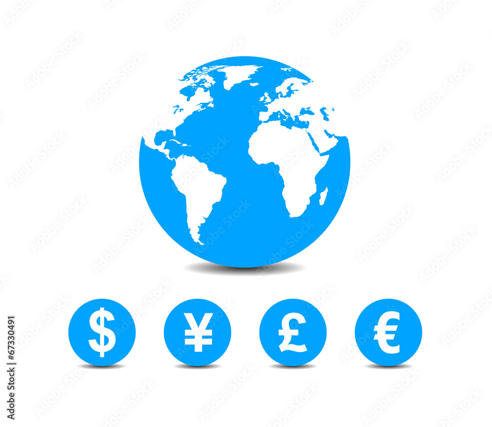 world currencies icons