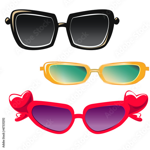 set of glasses in different colours