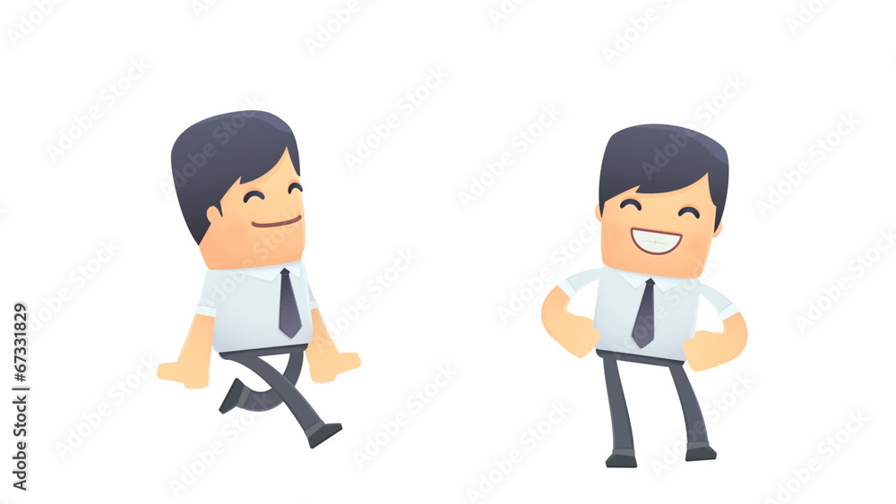set of businessman character in different actions set of businessman character in different actions