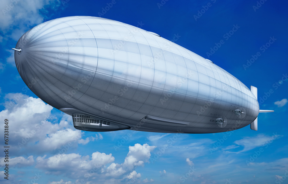 Luftschiff, Zeppelin am Himmel Luftschiff, Zeppelin am Himmel