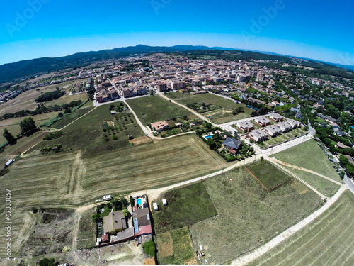 cardedeu town aerial view photo