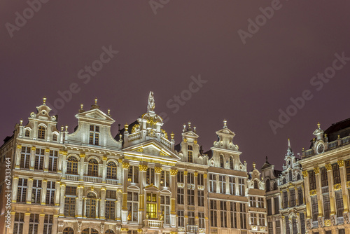 Guildhalls on Grand Place in Brussels, Belgium. photo