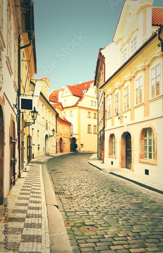 Prague street, czech republic. © Nataly-Nete