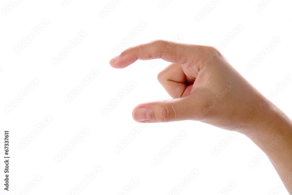 Human hand point with finger isolated on white. Human hand point with finger isolated on white.