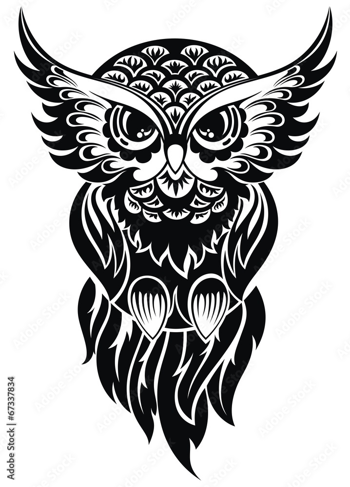 Obraz premium Owl. Tattoo design