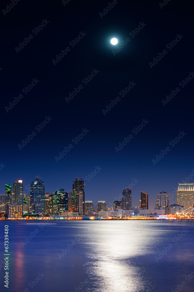 Obraz premium San Diego downtown skyline