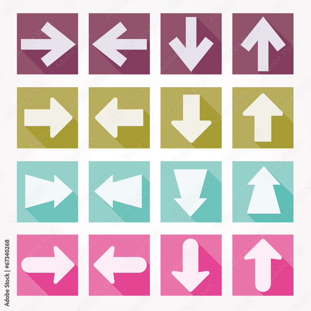 Arrow icons vector illustration shadow Arrow icons vector illustration shadow
