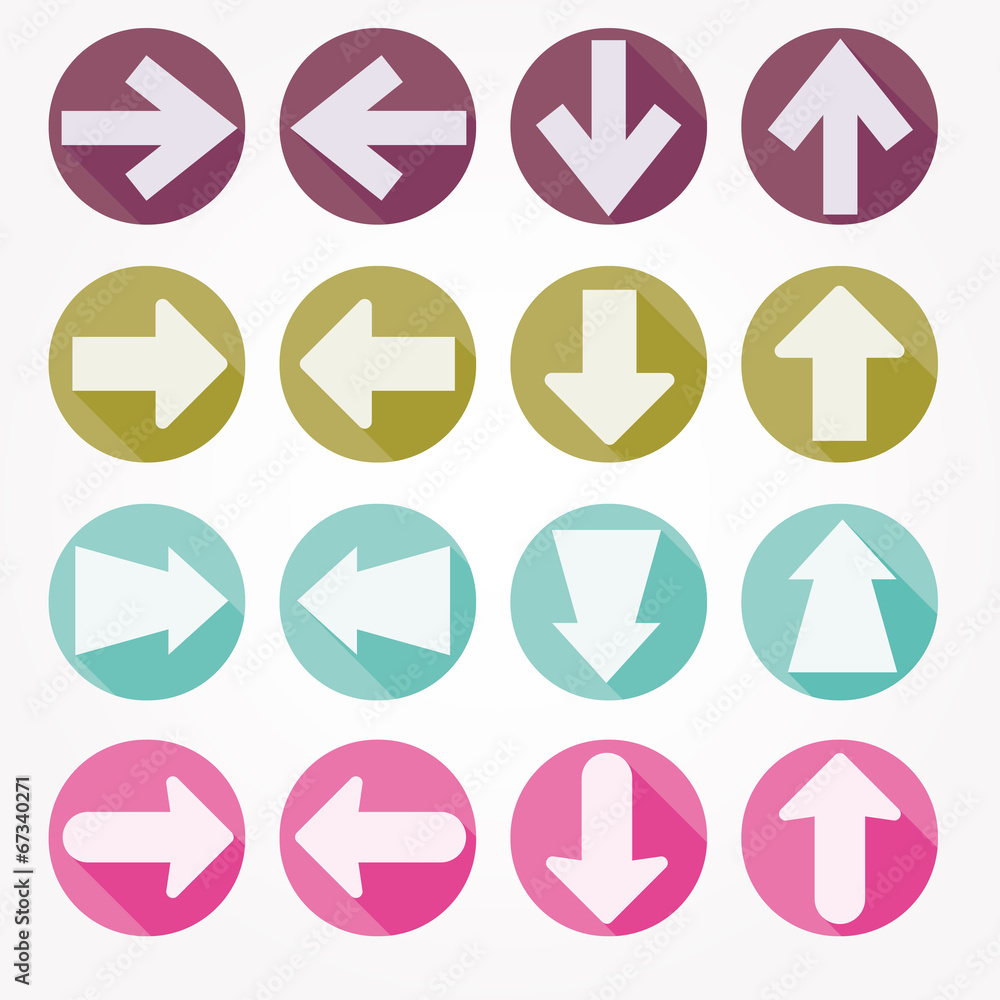 Arrow icons vector illustration shadow Arrow icons vector illustration shadow