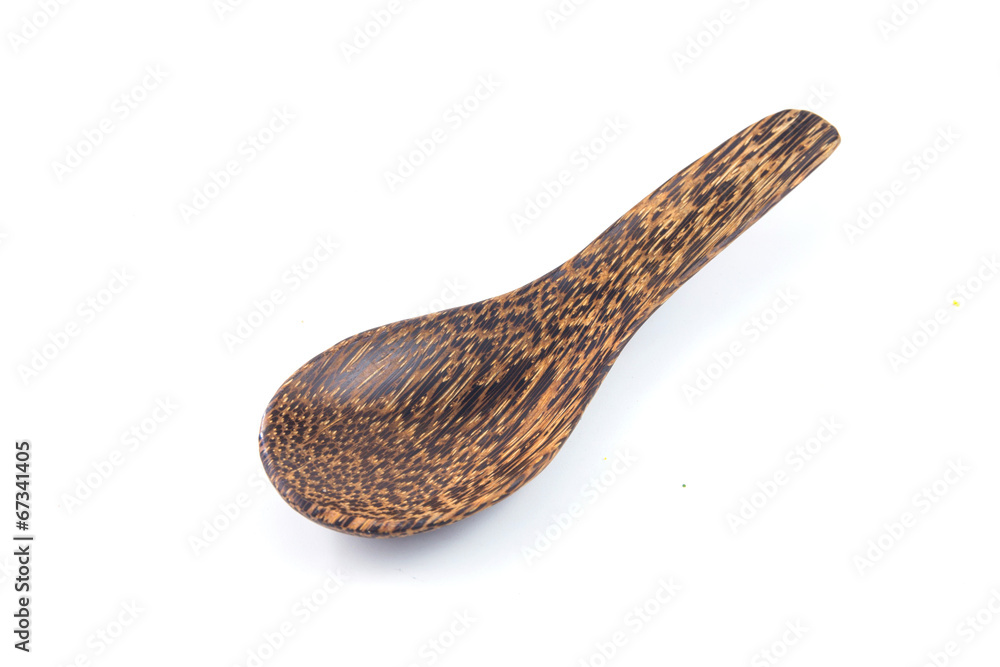 Wooden spoon on White background Wooden spoon on White background