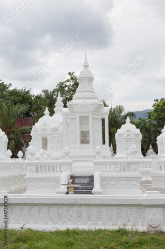 Group of pagoda in Wat-Suan-Dok. famous temple in Chiang Mai, Th