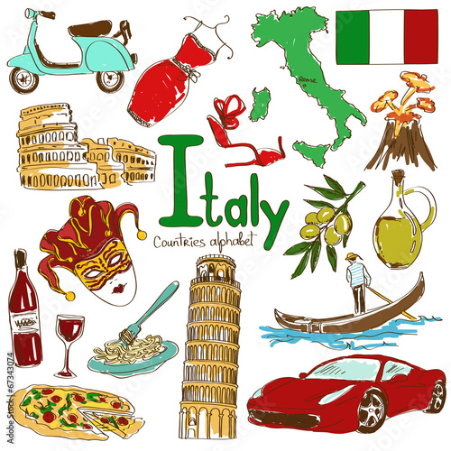 Collection of Italy icons