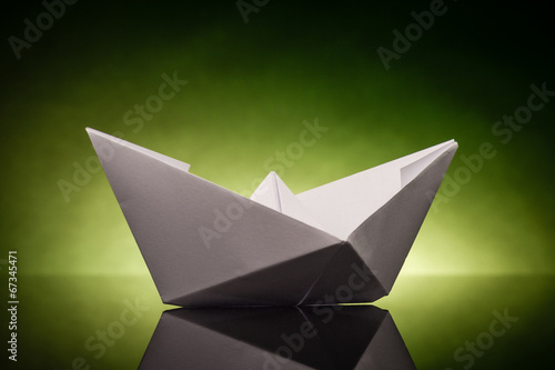 origami paper ship