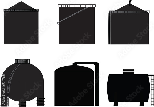 vector, icon storage tank for oil