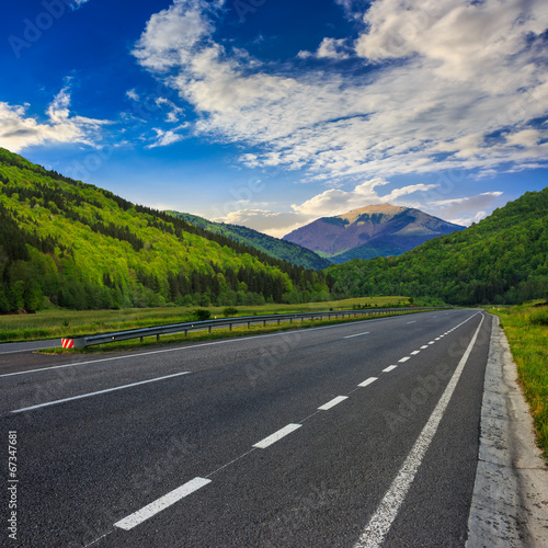 asphalt road in mountains