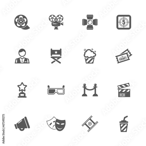 Cinema icons set.