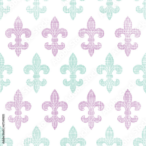 Abstract textile fleur de lis stripes seamless pattern