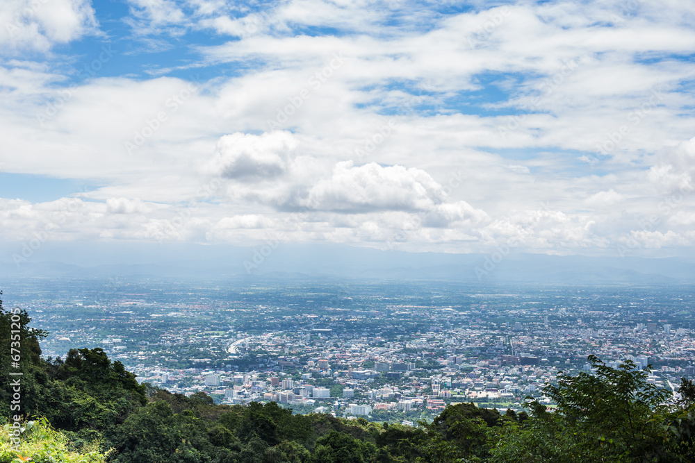 Scenic of Chiangmai city from Doi Suthep mountain in Thailand. Scenic of Chiangmai city from Doi Suthep mountain in Thailand.