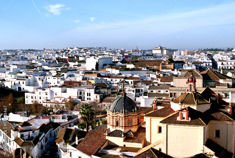 View of Carmona, Spanish white hill town in Andalusia