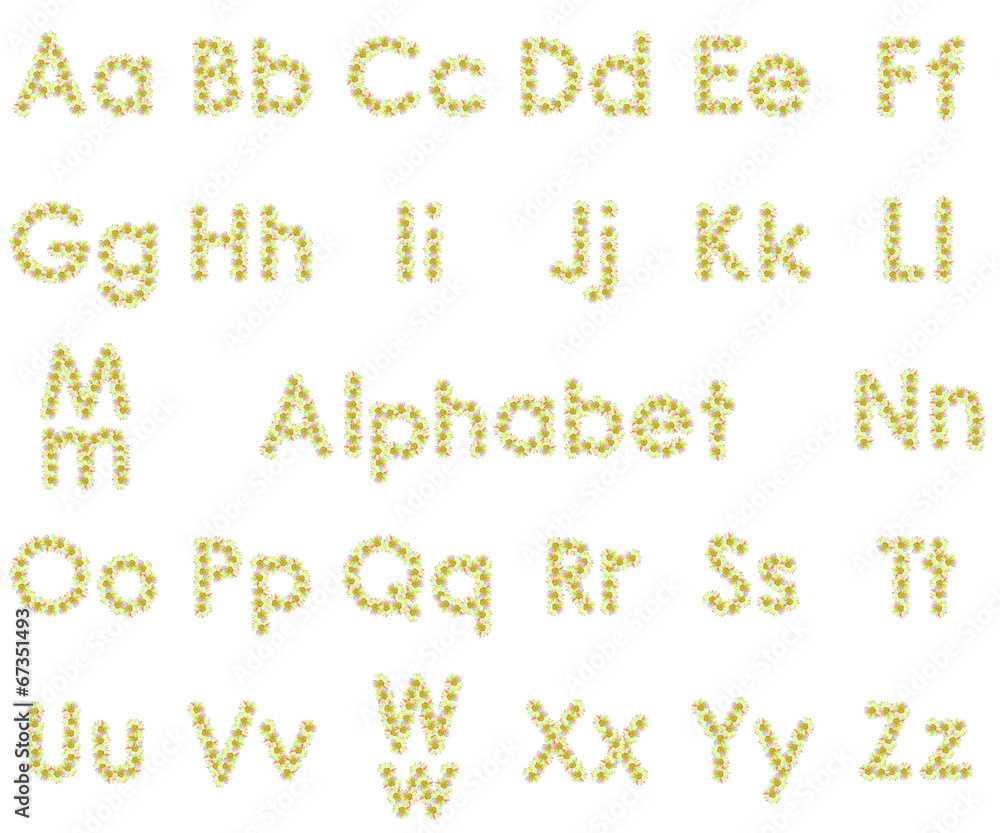 Camomile alphabet Camomile alphabet