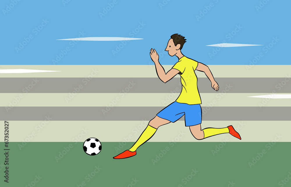 Obraz premium running with the ball