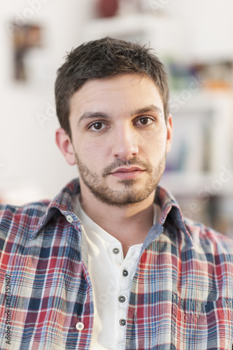 closeup portrait of a young man
