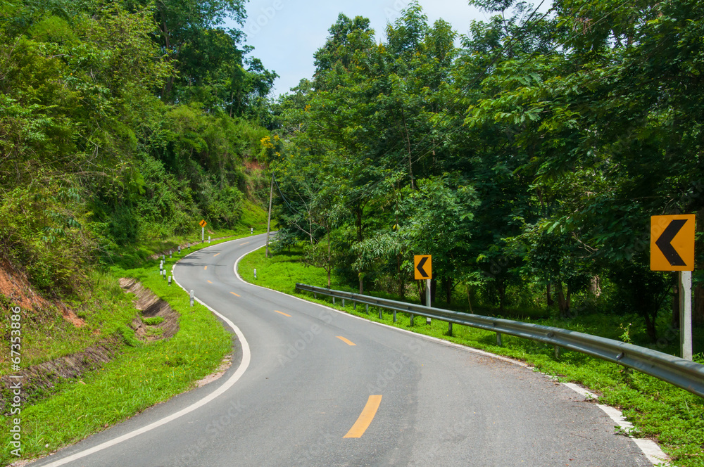 Obraz premium curve road