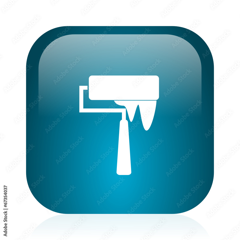brush blue glossy internet icon brush blue glossy internet icon