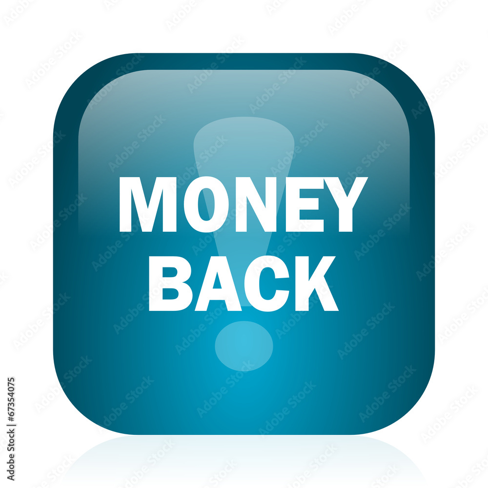 money back blue glossy internet icon money back blue glossy internet icon