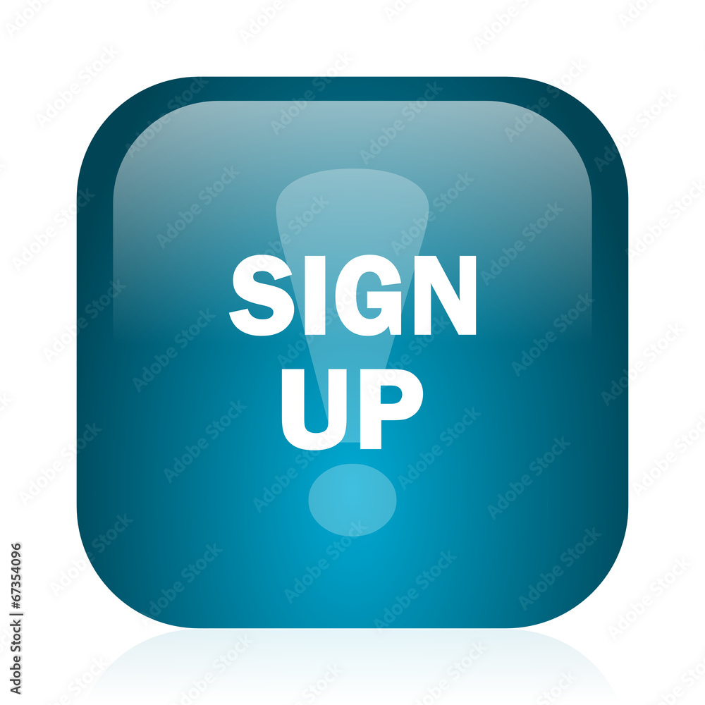 sign up blue glossy internet icon sign up blue glossy internet icon