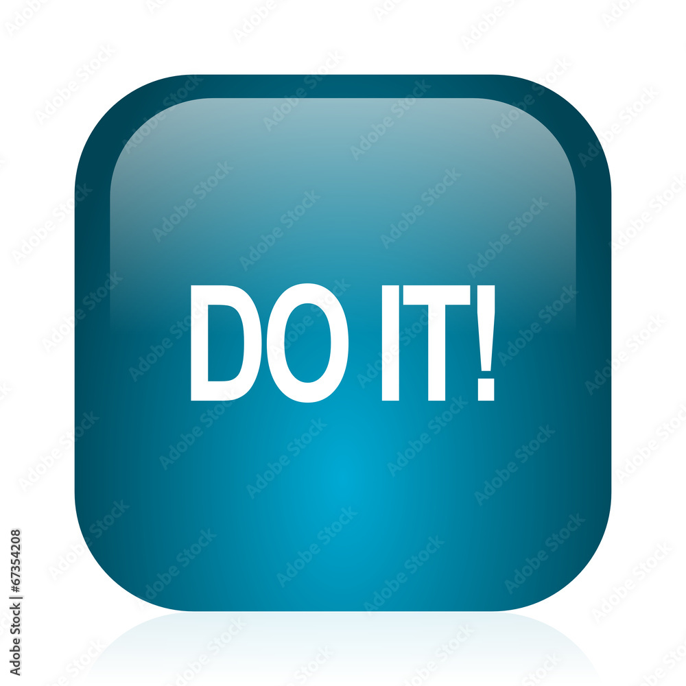 do it blue glossy internet icon do it blue glossy internet icon