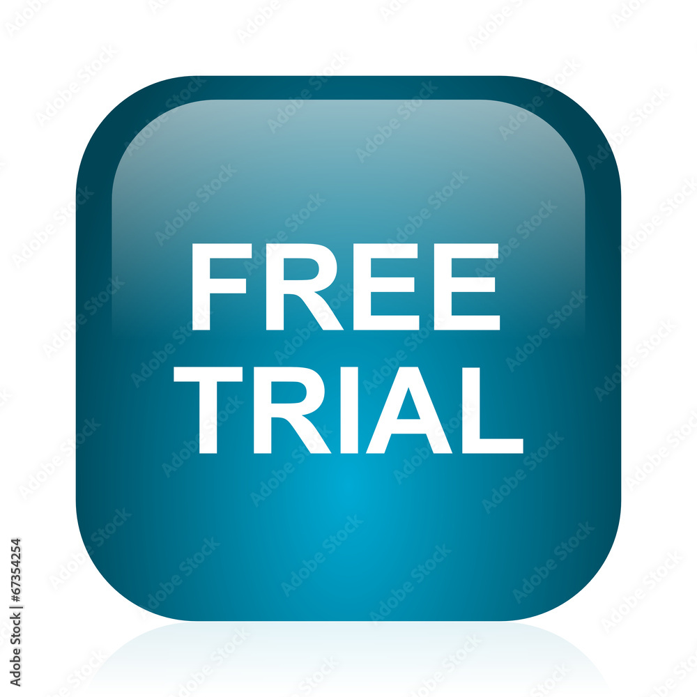 free trial blue glossy internet icon free trial blue glossy internet icon