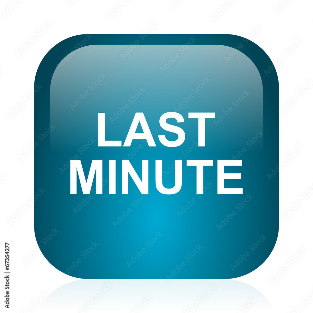 last minute blue glossy internet icon last minute blue glossy internet icon
