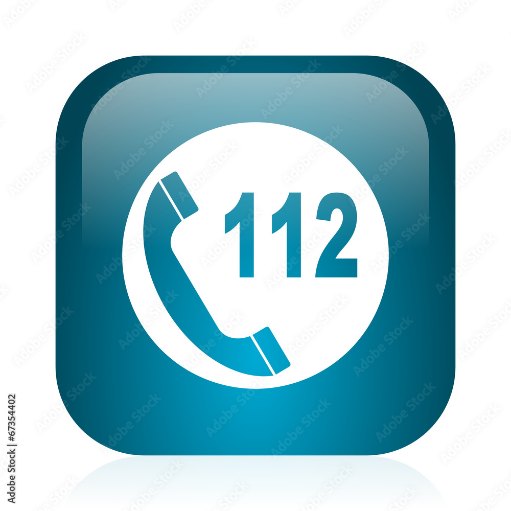 emergency call blue glossy internet icon emergency call blue glossy internet icon