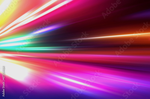 speed motion on night road