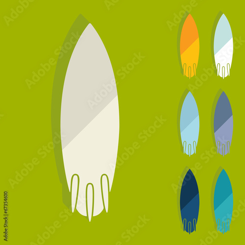 Flat design: surfing