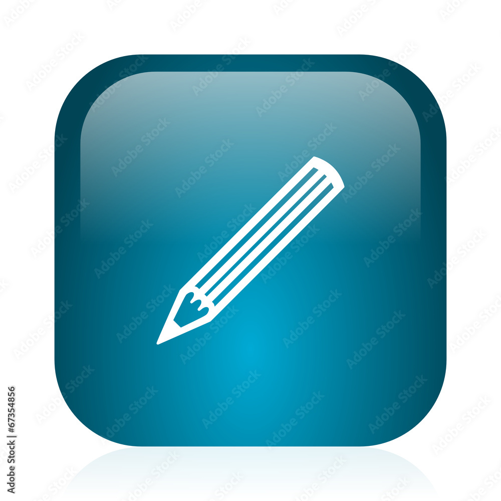 pencil blue glossy internet icon pencil blue glossy internet icon