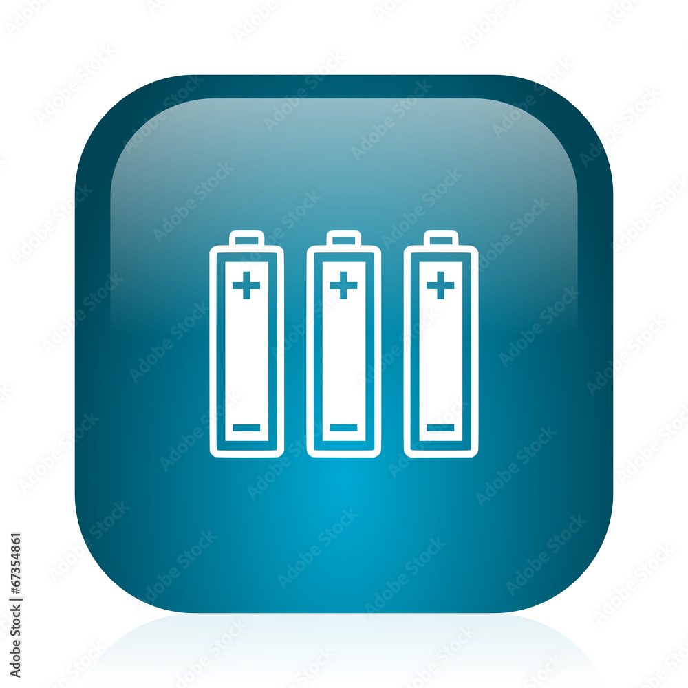 battery blue glossy internet icon battery blue glossy internet icon