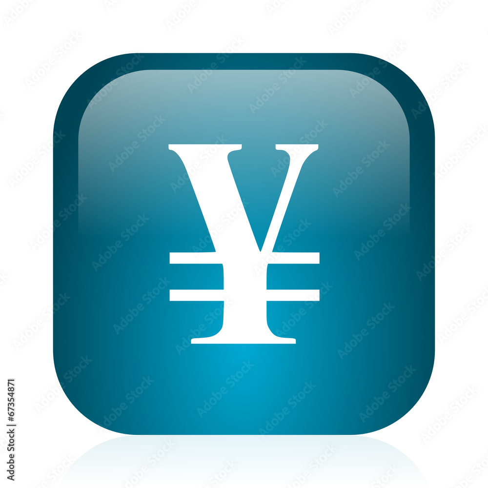 yen blue glossy internet icon yen blue glossy internet icon
