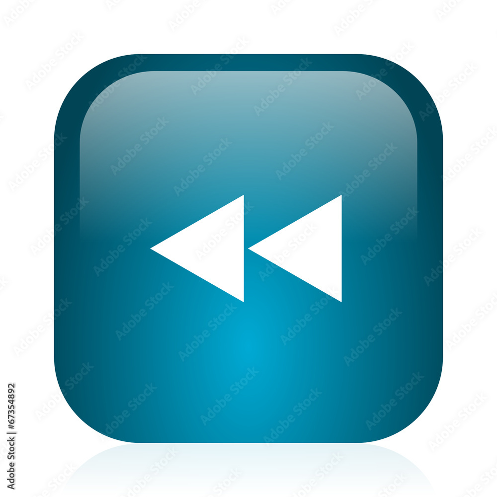 rewind blue glossy internet icon rewind blue glossy internet icon