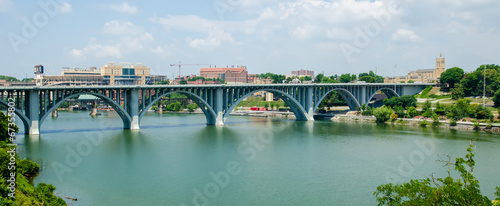 Views of Knoxville Tennessee downtown on sunny day photo