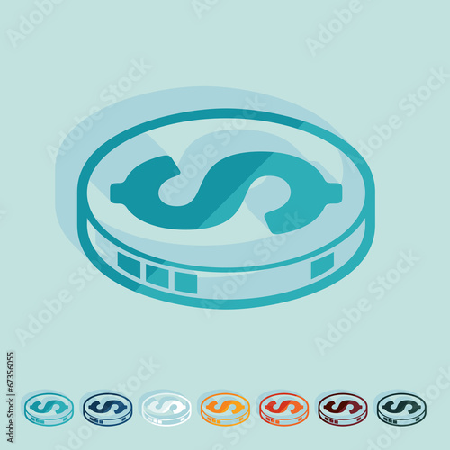 Flat design: money