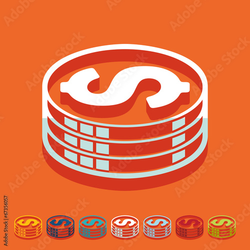 Flat design: money