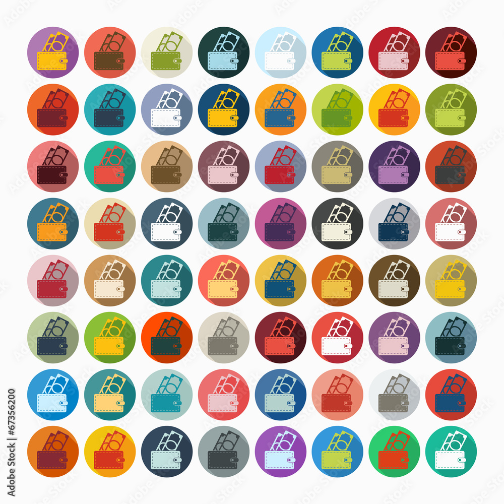 Flat design: purse Flat design: purse
