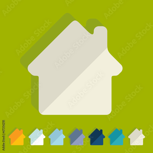Flat design: house